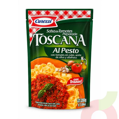 Salsa de Tomate Toscana al Pesto Carozzi 200Gr