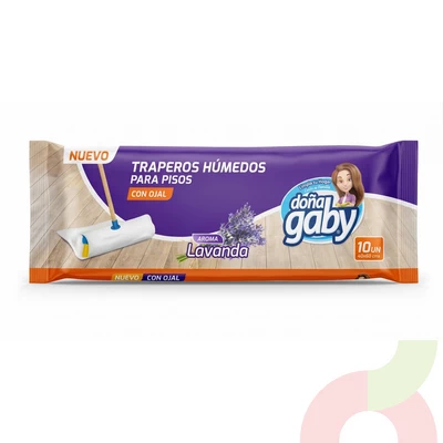 Traperos Húmedos Lavanda Doña Gaby 10 Unidades