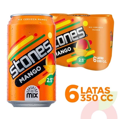 Pack Cerveza Mango Stone 350Cc 6 Unidades