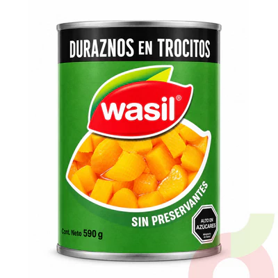 Duraznos en Trocitos Wasil 590Gr - 340Gr Drenado