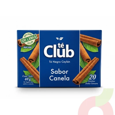 Té Negro Ceylán Canela Té Club 40Gr 20 Unidades