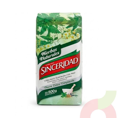 Yerba Mate Hierbas Naturales  Sinceridad 500Gr