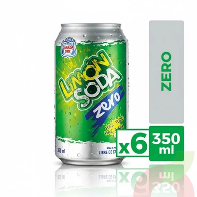 Pack Lata Limón Soda Zero 350Cc 6 Unidades