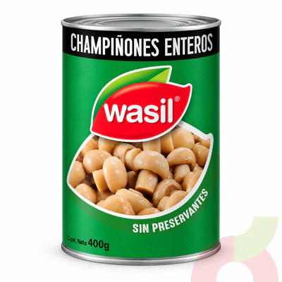 Champiñones Enteros Wasil 400Gr - 230Gr Drenado