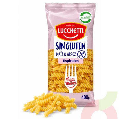 Pasta Espirales Sin Gluten Lucchetti 400Gr