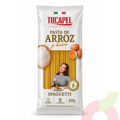 Spaguetti de Arroz Sin Gluten Tucapel 250Gr