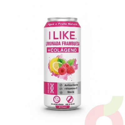 Agua Limonada Frambuesa+Colageno I Like 473Ml