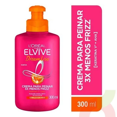 Crema para Peinar 3x Menos Frizz Elvive 300Ml