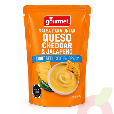 Salsa Queso Cheddar & Jalapeño Light Gourmet 200Gr