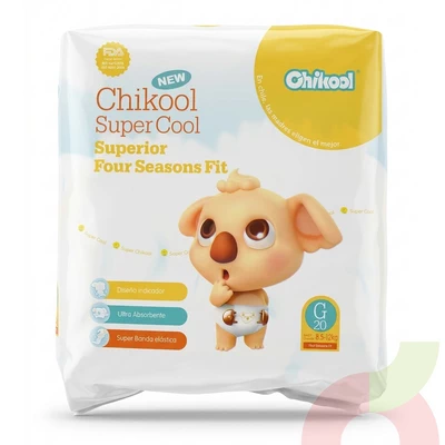 Pañales Super Cool G Chikool 20 Unidades