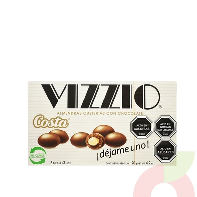 Vizzio Almendras con Chocolate Costa 120Gr