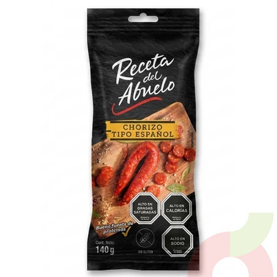 Chorizo Tipo Español Receta del Abuelo 140Gr