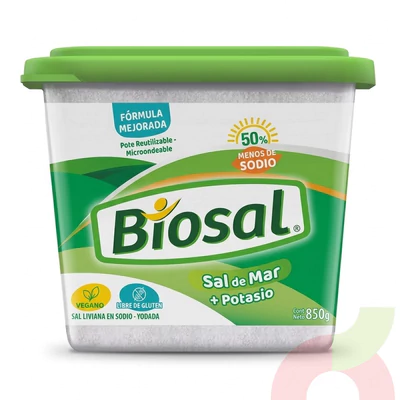 Pote Sal de Mar + Potasio Biosal 850Gr