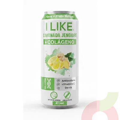 Agua Limonada Jengibre+Colageno I Like 473Ml
