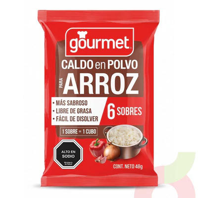 Caldo Arroz Gourmet 48Gr 6 Unidades