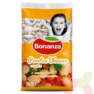 Porotos Blancos G2 Bonanza 1Kg 