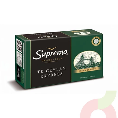 Té Ceylán Express Supremo 200Gr 100 Unidades 