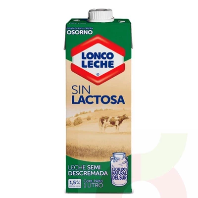 Leche Semidescremada Sin Lactosa Loncoleche 1Lt