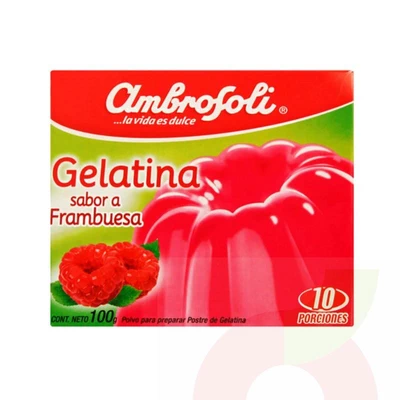 Gelatina Frambuesa Ambrosoli 100Gr