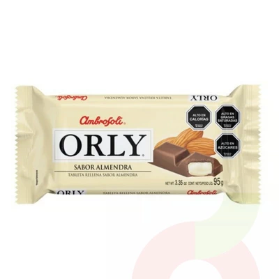 Chocolate Almendra Orly Ambrosoli 95Gr