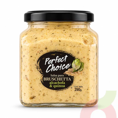 Salsa Bruschetta Alcachofa & Quínoa Perfect Choice 290Gr 