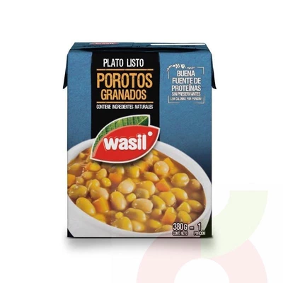 Porotos Granados Tetra Pack Wasil 380Gr