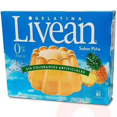 Gelatina Piña 0 Azúcar Livean 22Gr