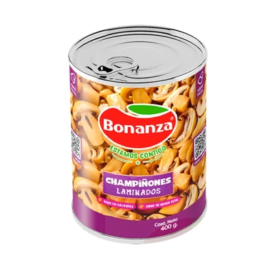 Champiñon Laminados Bonanza 400Gr 
