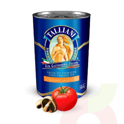 Salsa Tomate Con Champiñones Talliani 280Gr