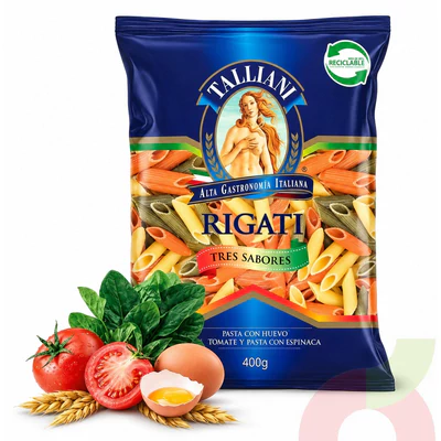Rigati Tres Sabores Talliani 400Gr