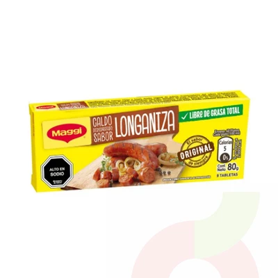 Caldo Longaniza Maggi 8 Unidades 80Gr