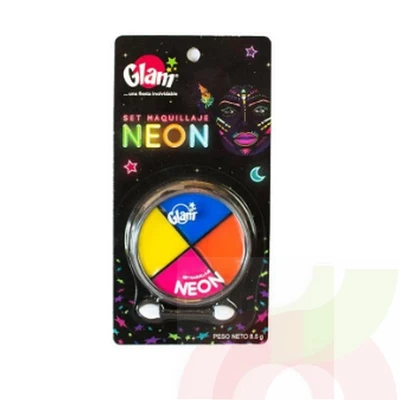 Set Maquillaje 4 Colores Neon Glam