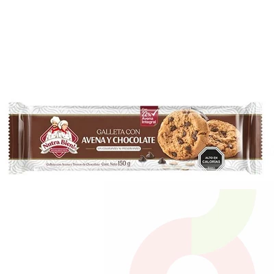 Galleta Avena Chocolate Nutra Bien 150Gr 