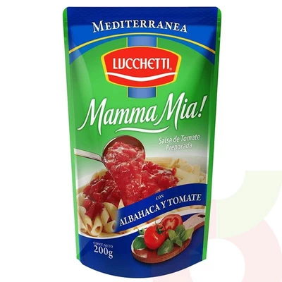 Salsa Mediterránea Mamma Mia Lucchetti 200Gr