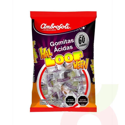 Gomitas Ácidas Aros Halloween Loop 216Gr