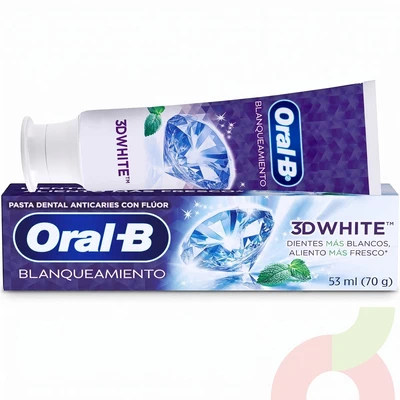  Pasta Dental 3D White Oral-B 70Gr