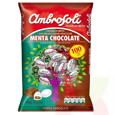 Caramelos Menta Chocolate Ambrosoli 430Gr