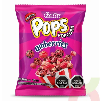 Pops Popcorn Amberries Costa 30Gr