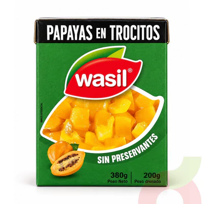 Papayas en Trocitos Wasil 200Gr Drenado