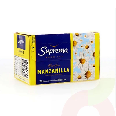 Hierba Manzanilla Supremo 20 Unidades 20Gr 