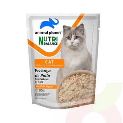 Sobre Cat sabor Pollo con Salmón Animal Planet 85Gr Todas edades