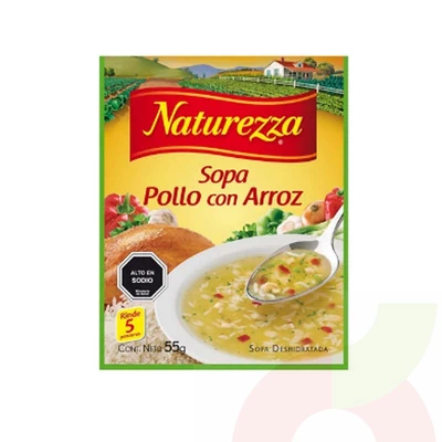 Sopa de Pollo con Arroz Naturezza 55gr