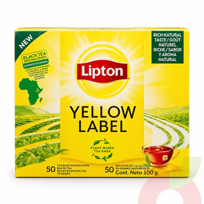 Té Negro Yellow Label Lipton 100Gr 50 Unidades 