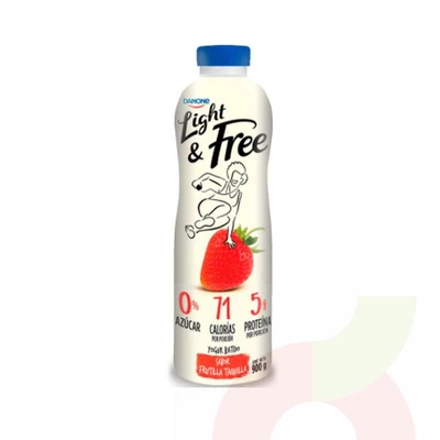 Yoghurt Light Frutilla Botella Danone 900 Gr