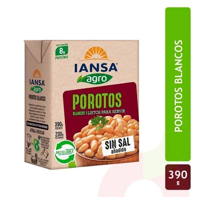 Porotos Blancos Listos Iansa 390Gr
