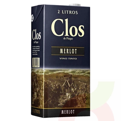 Vino Tetrapack Merlot Clos de Pirque 2Lt