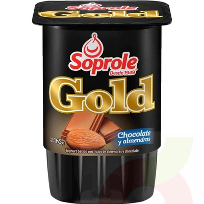 Yoghurt Gold Chocolate y Almendra Soprole 165Gr