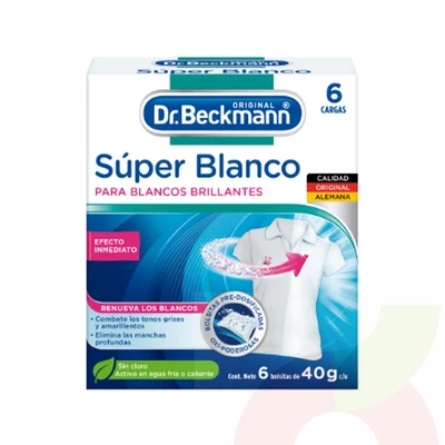 Súper Blanco sin Cloro Dr. Beckmann 6 Cargas 