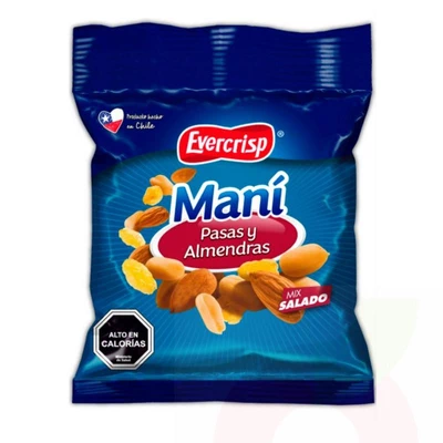 Mix Maní con Pasas y Almendras Evercrisp 150gr