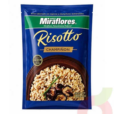 Arroz Preparado Risotto Champiñon Miraflores 180Gr